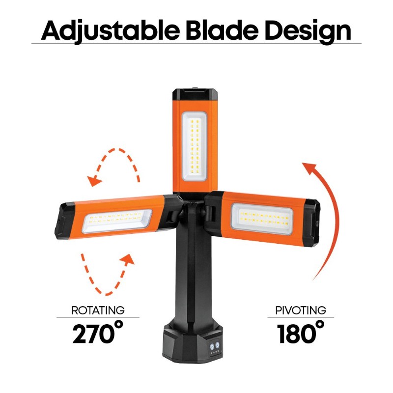 Groz LED/685T Cordless Triple Head Site Lamp with Tripod Stand - photo 4