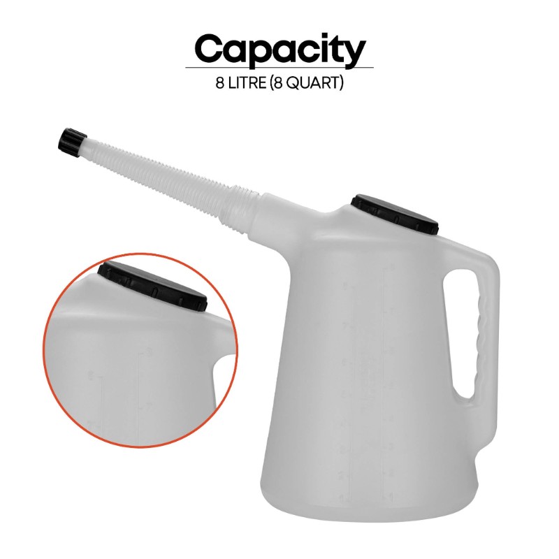 Groz MSR/P/F-8 Flexible Spout Plastic Measure High Density, 8 Litre (8 Quart) - photo 3