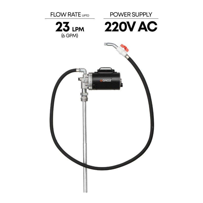 Groz OPM/220/HF 220V AC High Flow Electric Oil Pump 23 LPM - photo 2