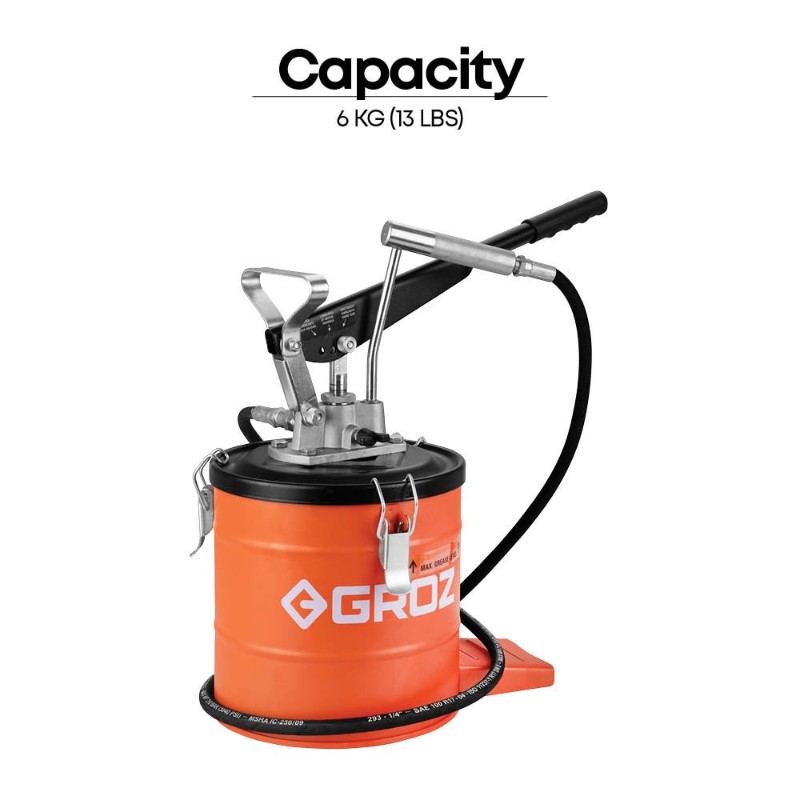 Groz VGP/6A Bucket Grease Pump 6 kg V Series - photo 3