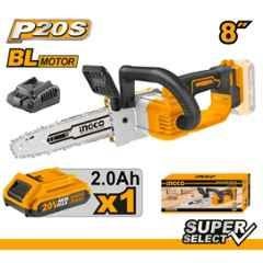 INGCO CGSLI20851 Cordless Chain Saw 20V, 8 inch (200 mm), with 2.0Ah Battery and Charger - photo 2