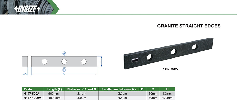 INSIZE 4147-1000A Granite Straight Edge, 1000mm - photo 2