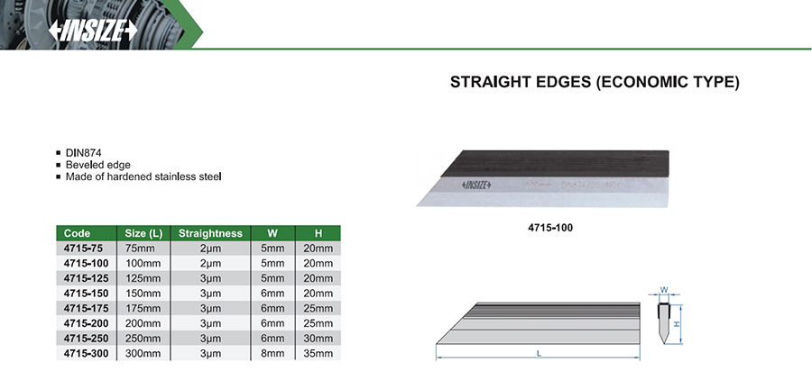 INSIZE 4715-300 Straight Edge (Economic Type), 300mm - photo 2