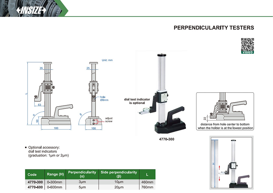 INSIZE 4770-600 Perpendicularity Tester 0-600mm - photo 2