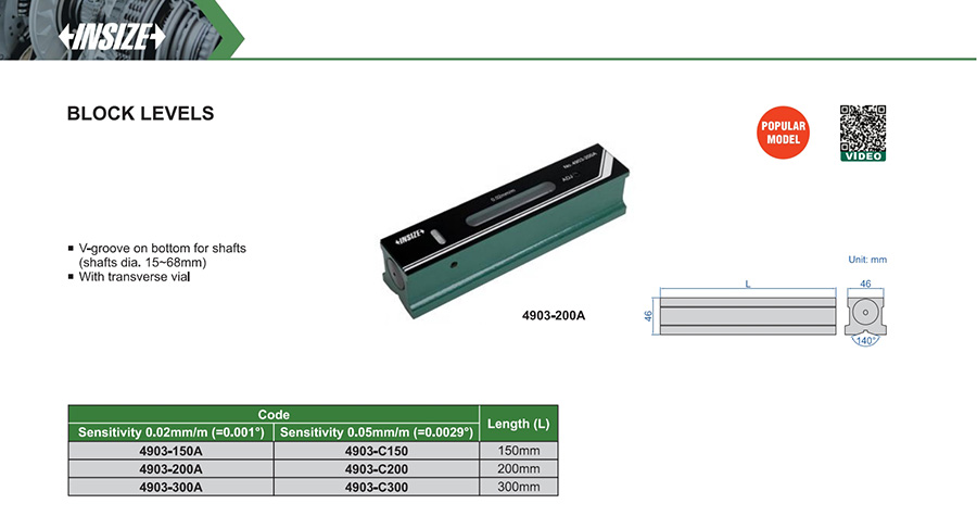 INSIZE 4903-C150 Block Level 150mm - photo 2