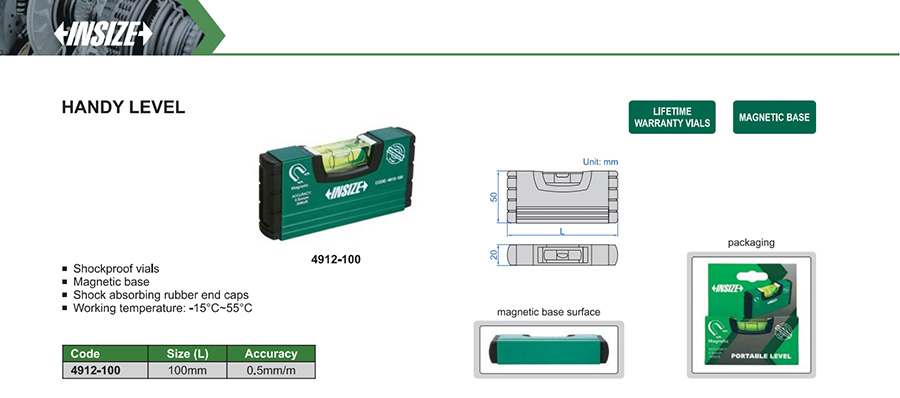 INSIZE 4912-100 Handy Level 100mm - photo 2