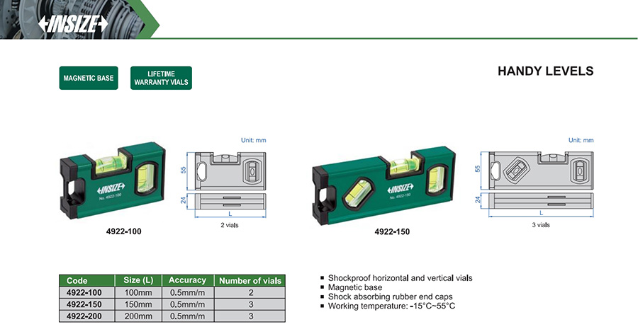 INSIZE 4922-200 Handy Level, 200mm - photo 2