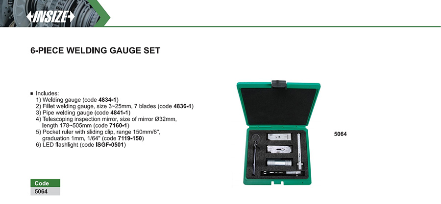 INSIZE 6-Piece Welding Gauge Set 5064 - photo 2