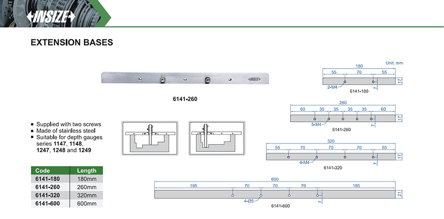 INSIZE 6141-320 Extension Base, 320mm - photo 2
