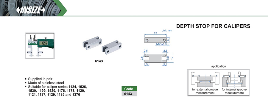 INSIZE 6143 Depth Stop For Calipers - photo 2