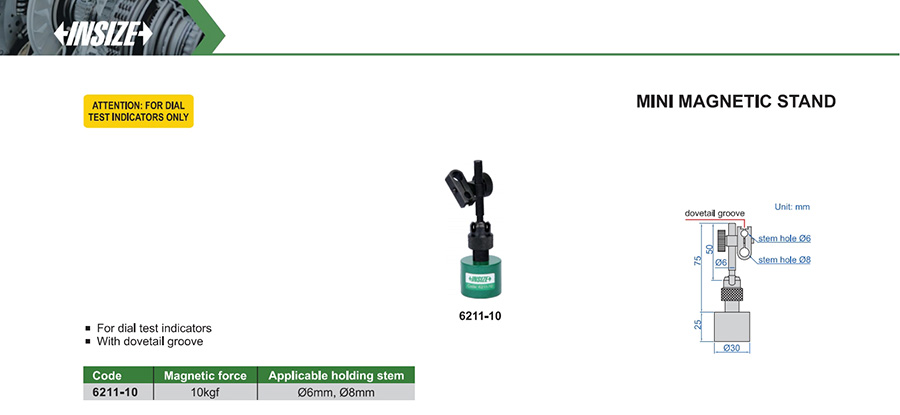 INSIZE 6211-10 Mini Magnetic Stand 10kgf - photo 2