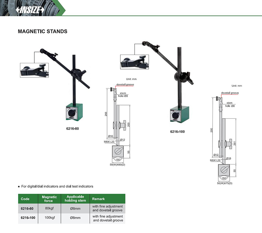 INSIZE 6216-100 Magnetic Stand 100kgf - photo 2
