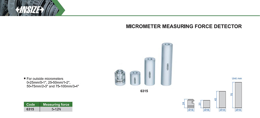 INSIZE 6315 Micrometer Measuring Force Detector - photo 2