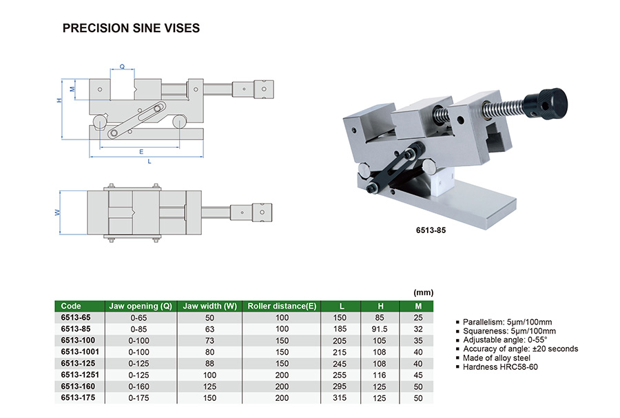 INSIZE 6513-85 Precision Sine Vise 0-85 mm - photo 2