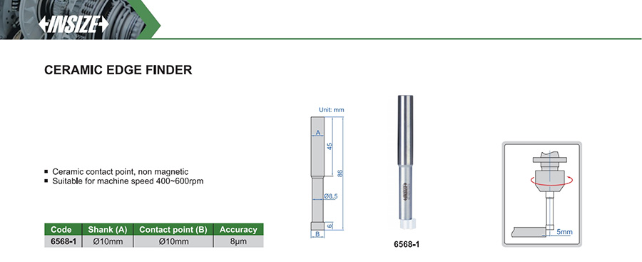INSIZE 6568-1 Ceramic Edge Finder Ø10mm - photo 2
