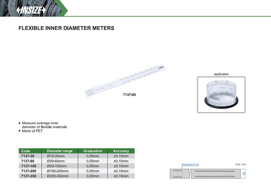 INSIZE 7137-200 Flexible Inner Diameter Meter Ø100-200mm - photo 2
