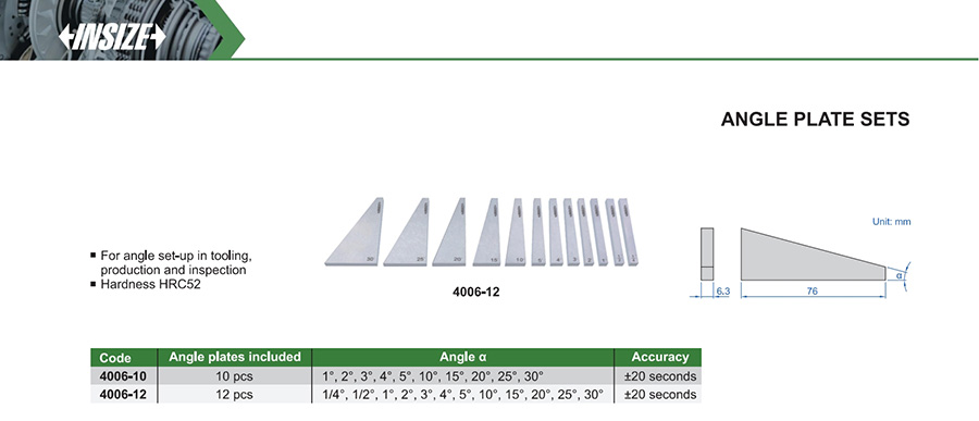 INSIZE Angle Plate Set 10-Piece 4006-10 - photo 2