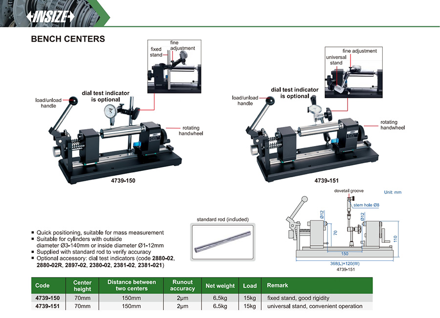 INSIZE Bench Center 4739-151 - photo 2