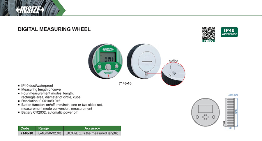 INSIZE Digital Measuring Wheel 0-10m 7146-10 - photo 2