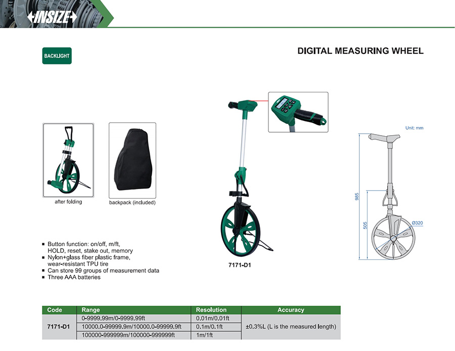 INSIZE Digital Measuring Wheel 7171-D1 - photo 2