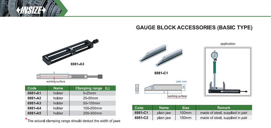 INSIZE Gauge Block Holder 6981-A3, 50-100mm - photo 2
