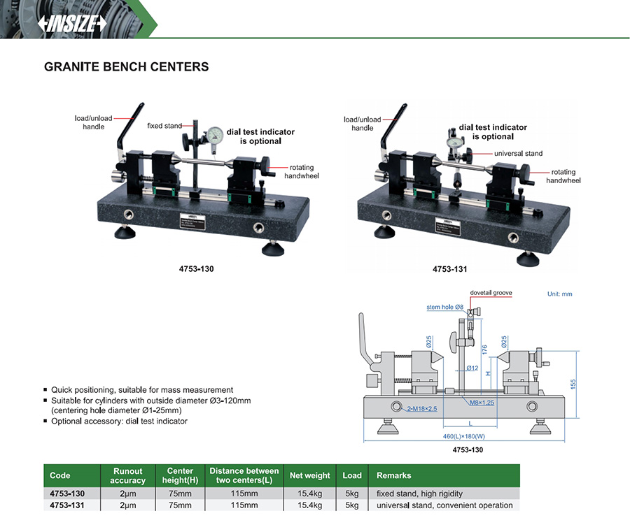 INSIZE Granite Bench Center 4753-131 - photo 2