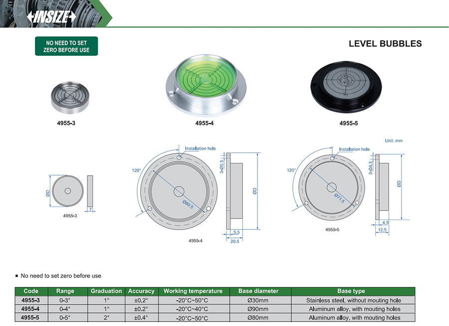 INSIZE Level Bubble 0-5° 4955-5 - photo 2