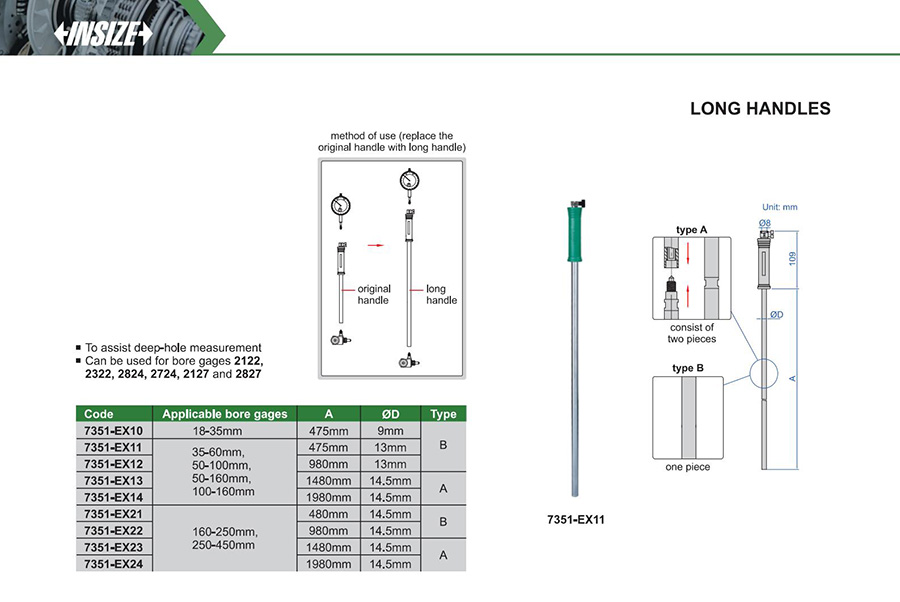 INSIZE Long Handle 7351-EX24 - photo 2