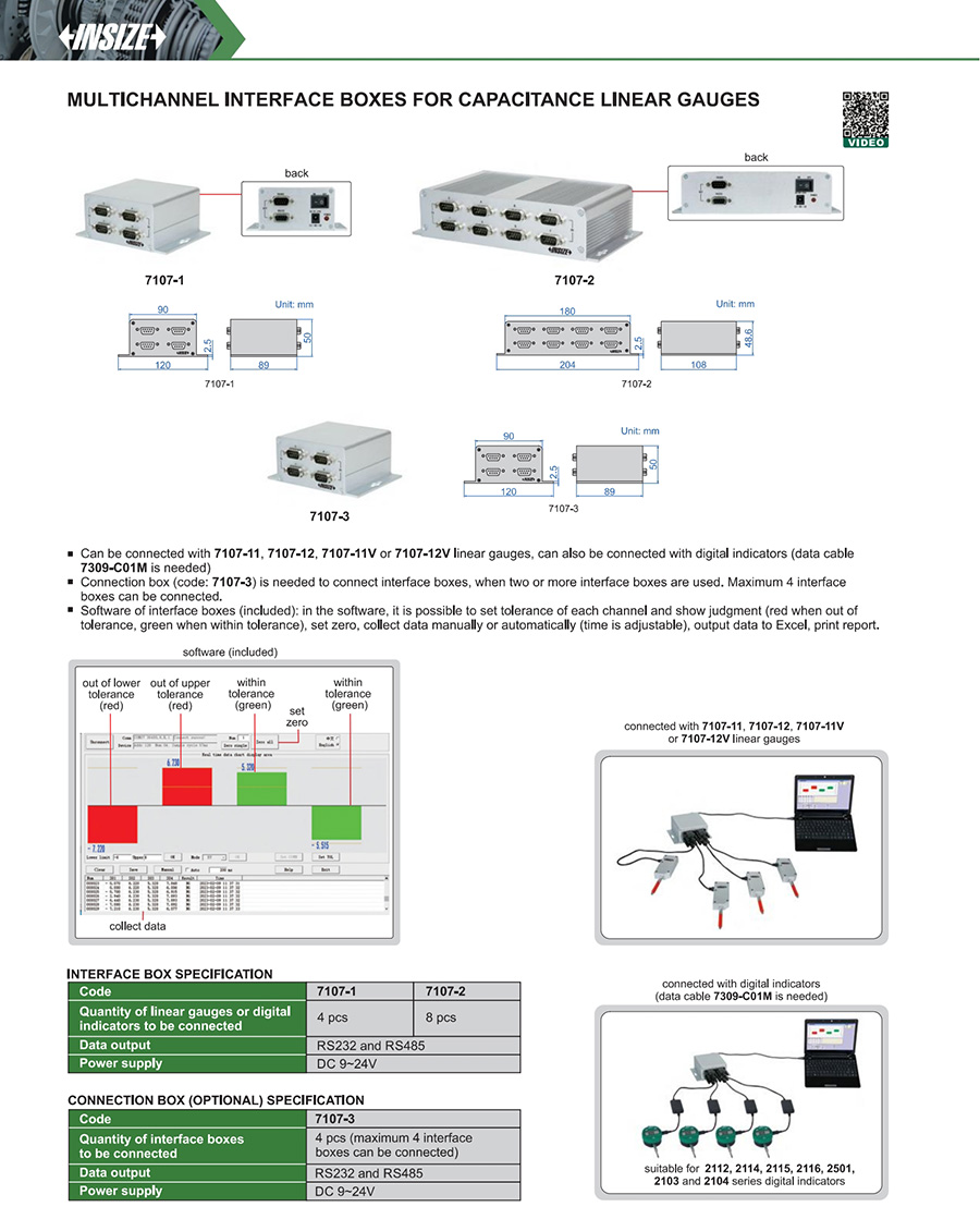 INSIZE Multichannel Interface Box for Capacitance Linear Gauges (8-Channel) 7107-2 - photo 2