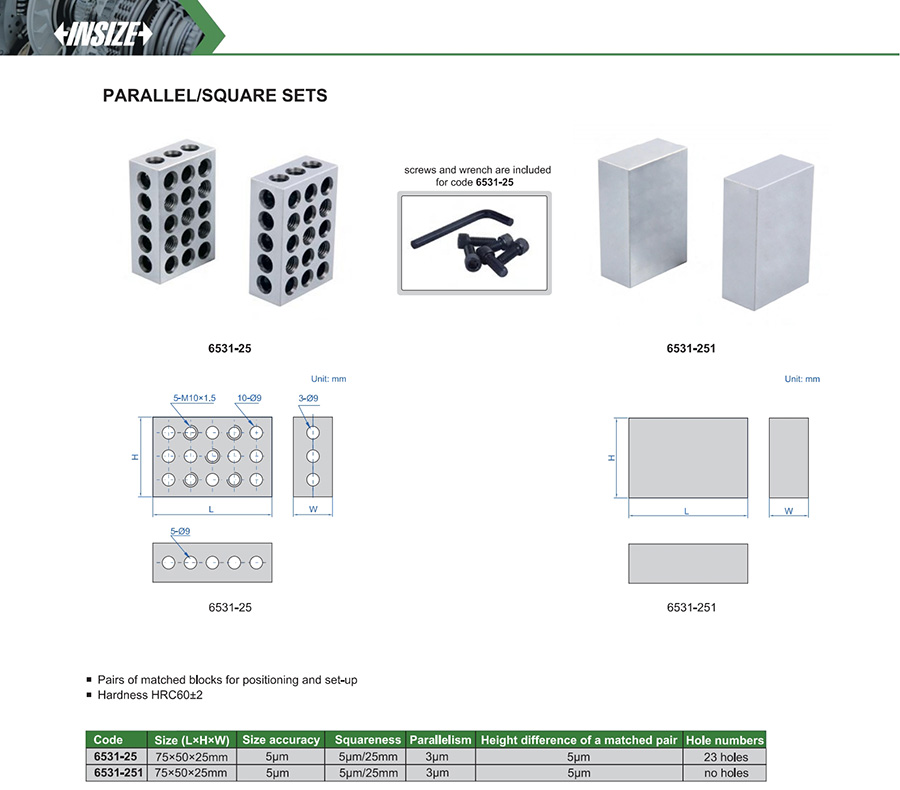 INSIZE Parallel/Square Sets, 6531-25 - photo 2