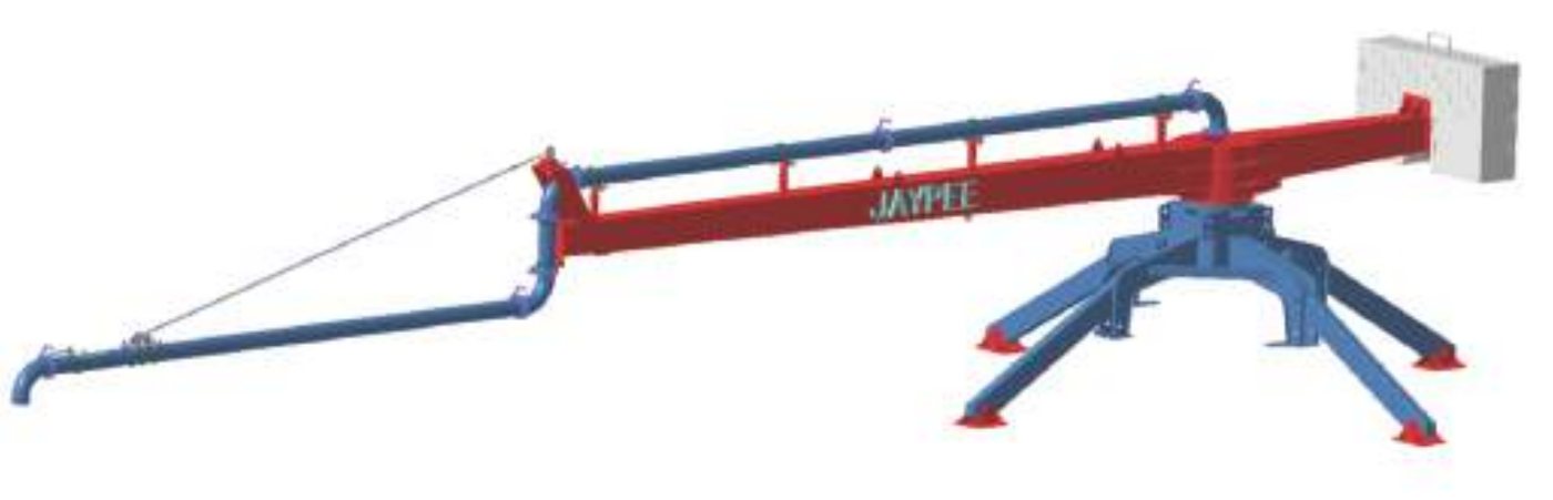 JAYPEE JM-13 Manual Concrete Boom Placer - 13 m Radius Placing Boom for Concrete Pumps
