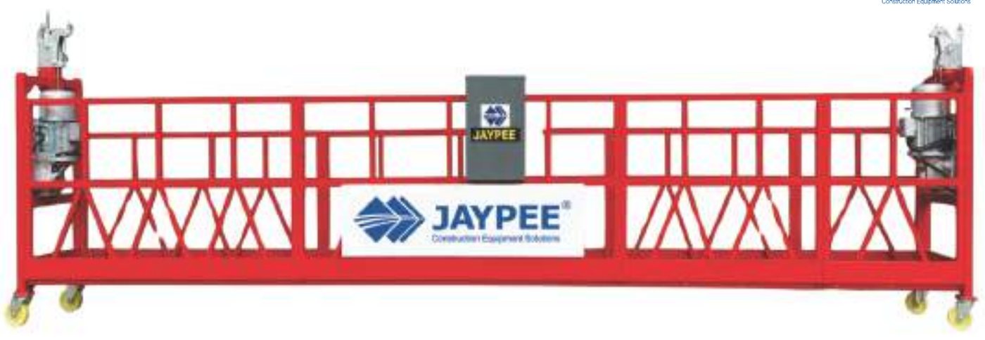 JAYPEE RSPH-1000 (S) Rope Suspended Platform (Gondola) - 1000 kg, 7.5 m, 2.2kWx2, Anti-Tilt Safety Lock
