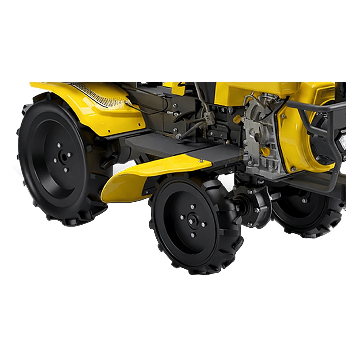 wheels and tiller side view