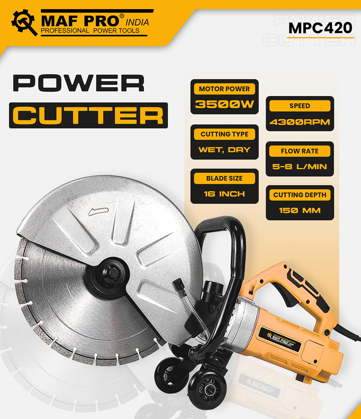 MAF PRO 16 Inch Power Cutter (MPC420) - photo 3