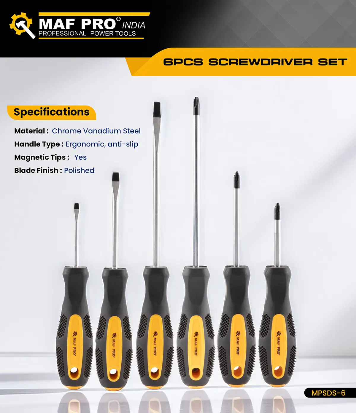 MAF PRO 6pcs Screwdriver Set (MPSDS-6) - photo 3