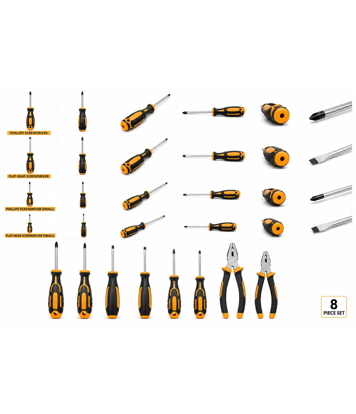 MAF PRO 8 PCS PLIERS SCREWDRIVER SET (604108) - photo 2