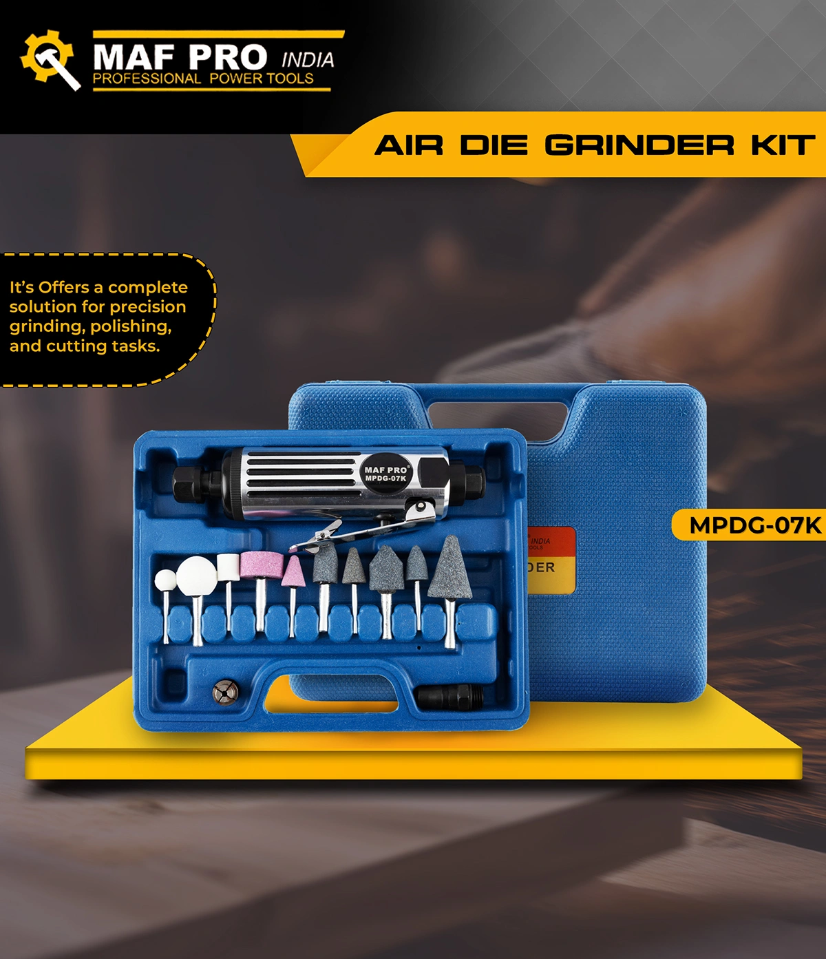 MAF PRO Air Die Grinder Kit 25000/rpm (MPDG-07K) - photo 3