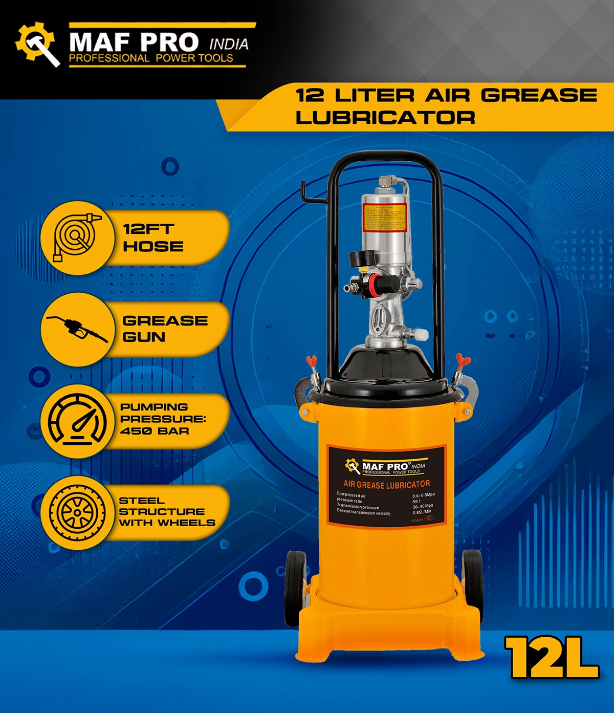MAF PRO Air Grease Lubricator 12L (MGL12) - photo 3