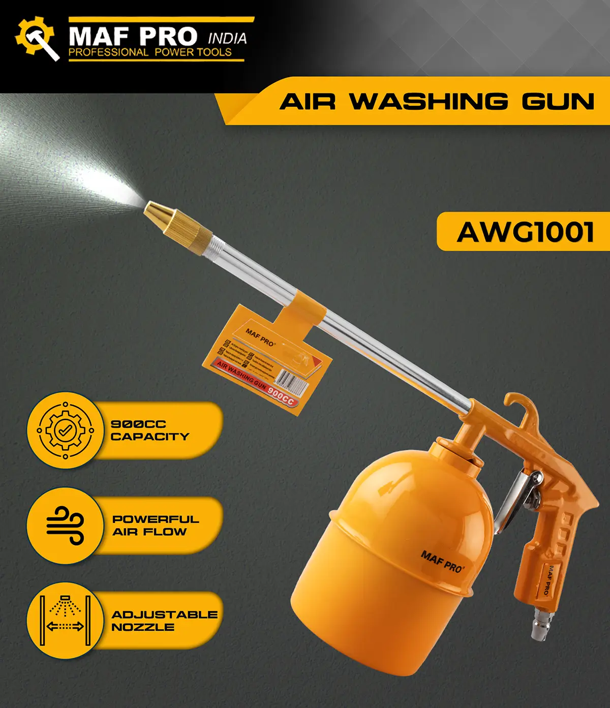 MAF PRO Air Washing Gun 900 cc (AWG1001) - photo 4