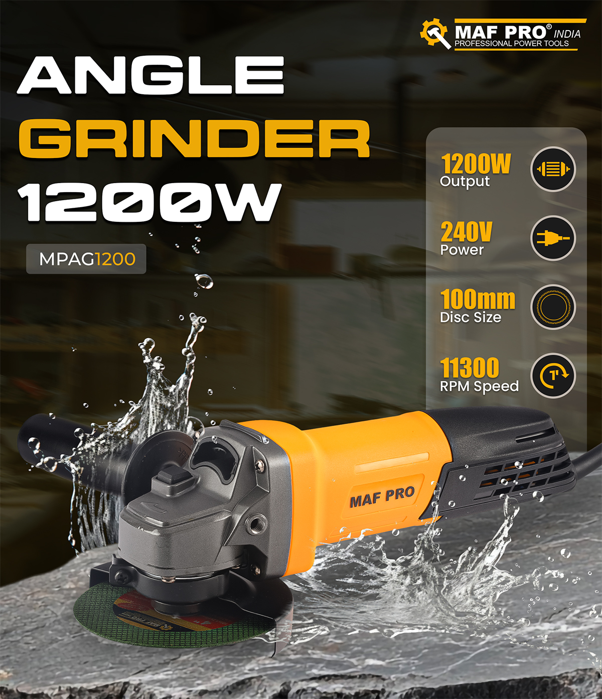 MAF PRO Angle Grinder 1200W (MPAG1200) - photo 3