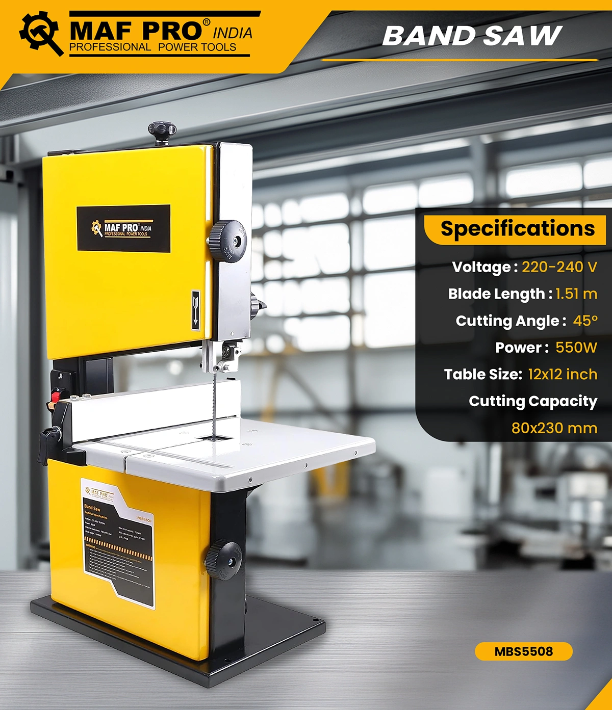 MAF PRO Band Saw (‎MBS5508) - photo 5