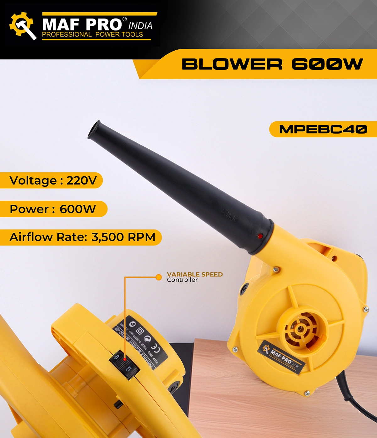 MAF PRO Blower 600W (MPEBC40) - photo 3