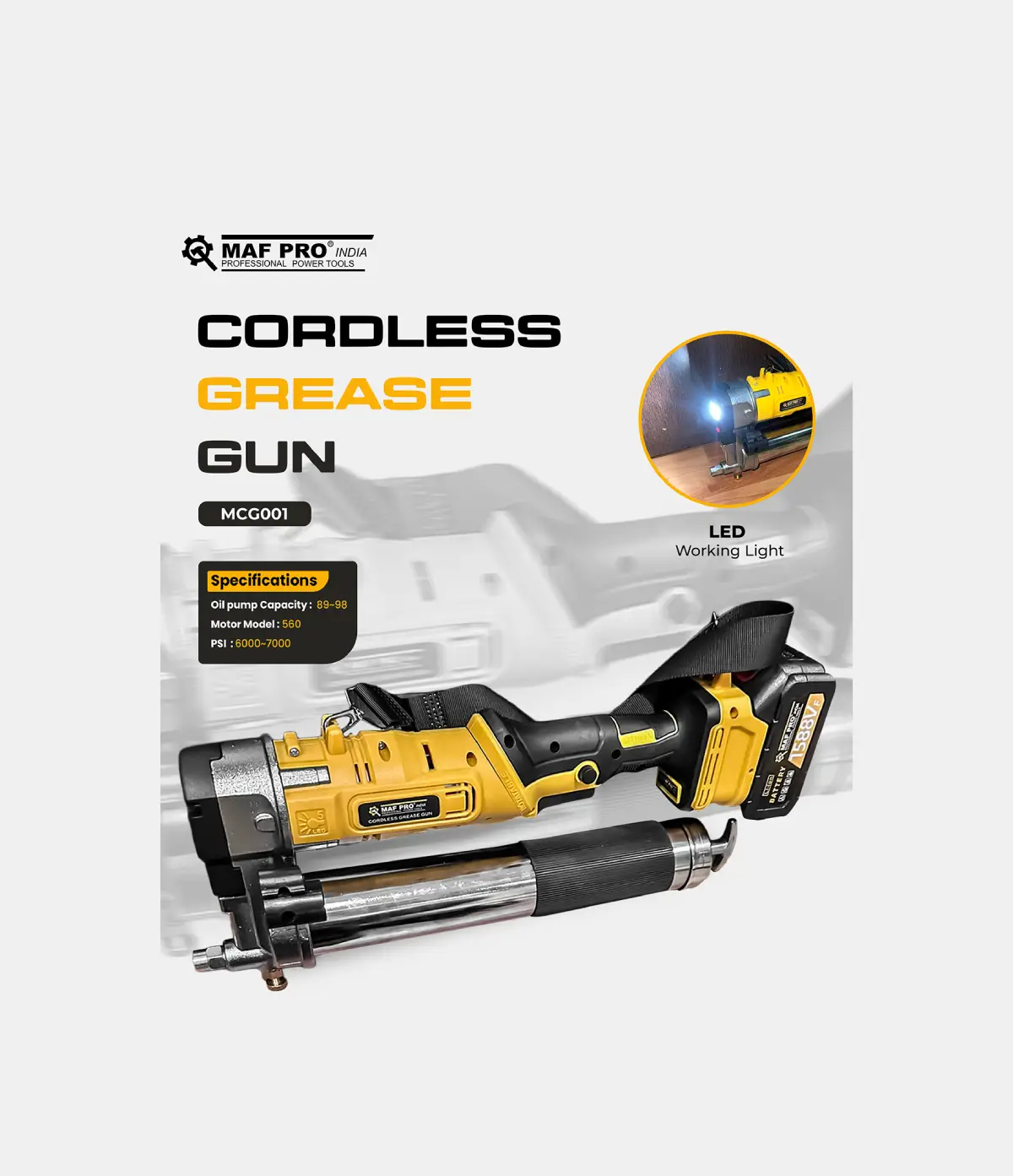 MAF PRO Cordless Grease Gun (MCG001) - photo 3