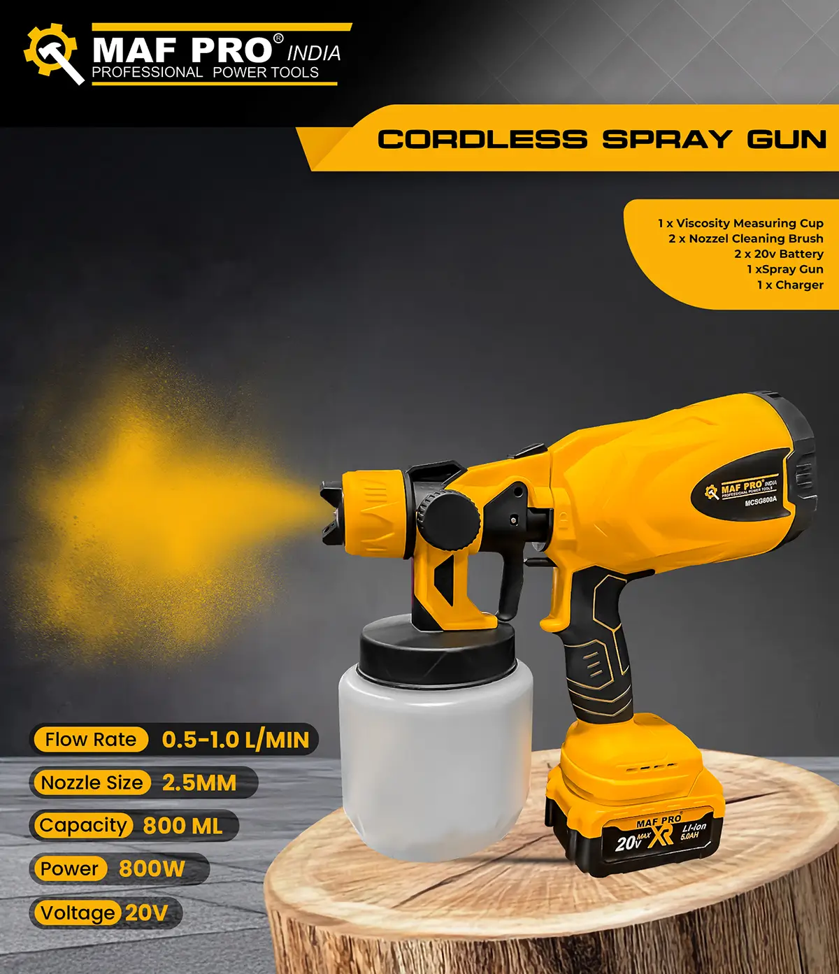 MAF PRO Cordless Spray Gun (MCSG800A) - photo 3
