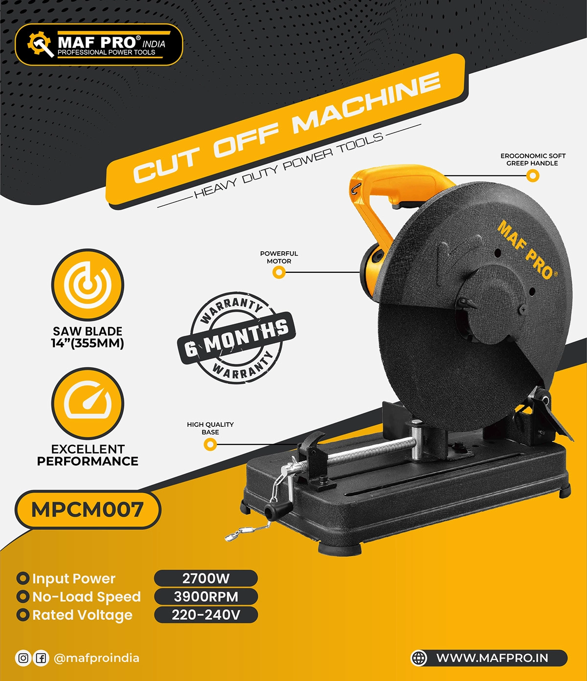 MAF PRO Cut Off Machine 2700W (MPCM007) - photo 3