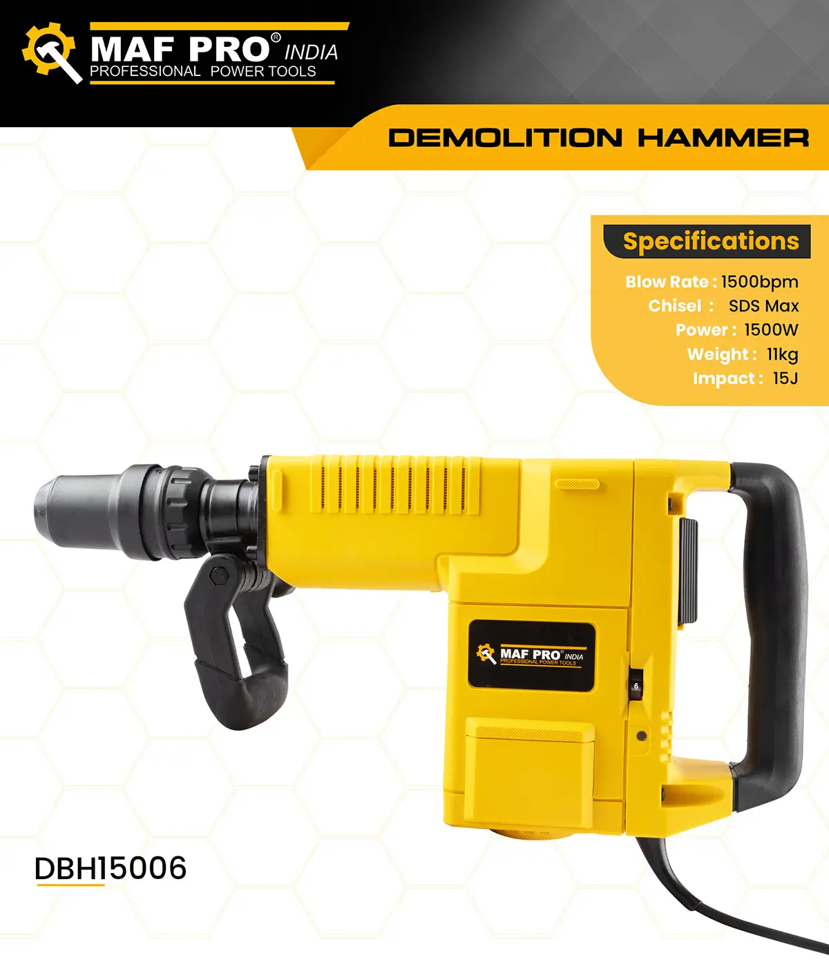 MAF PRO Demolition Hammer 1500W (DBH15006) - photo 4