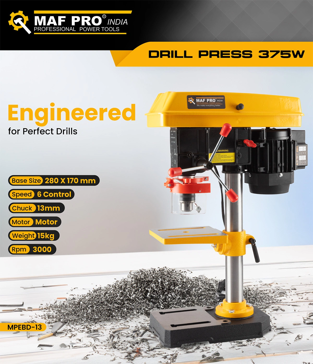 MAF PRO Drill Press 375w (MPEBD-13) - photo 5
