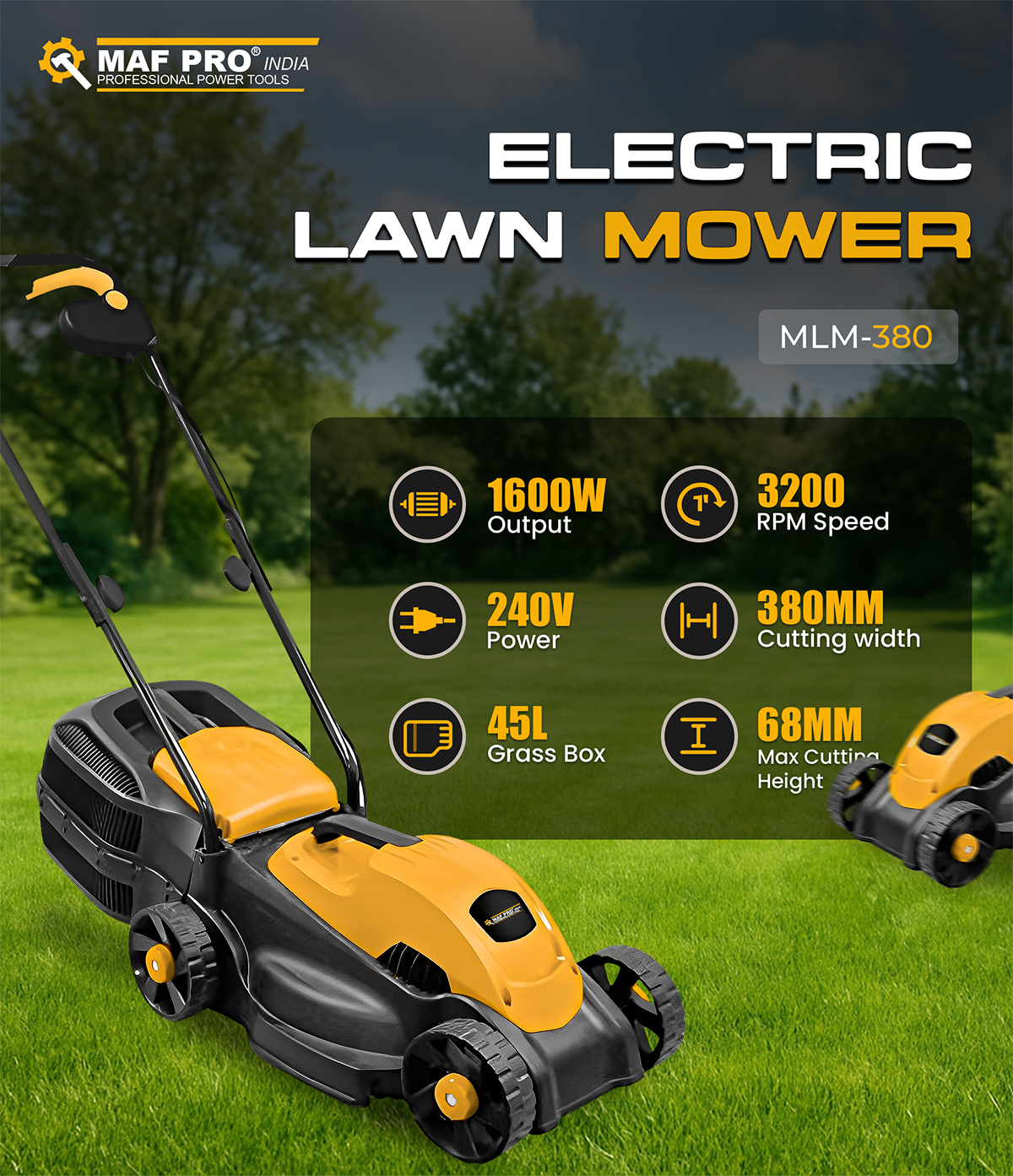 MAF PRO Electric Lawn Mower (MLM-380) - photo 4