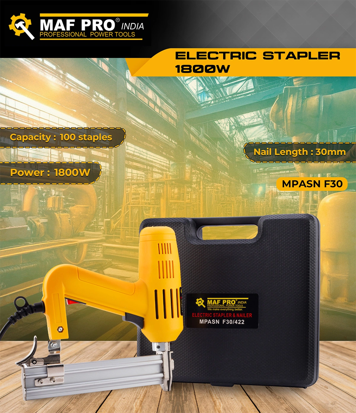 MAF PRO Electric Stapler 1800W (MPASN F30) - photo 3