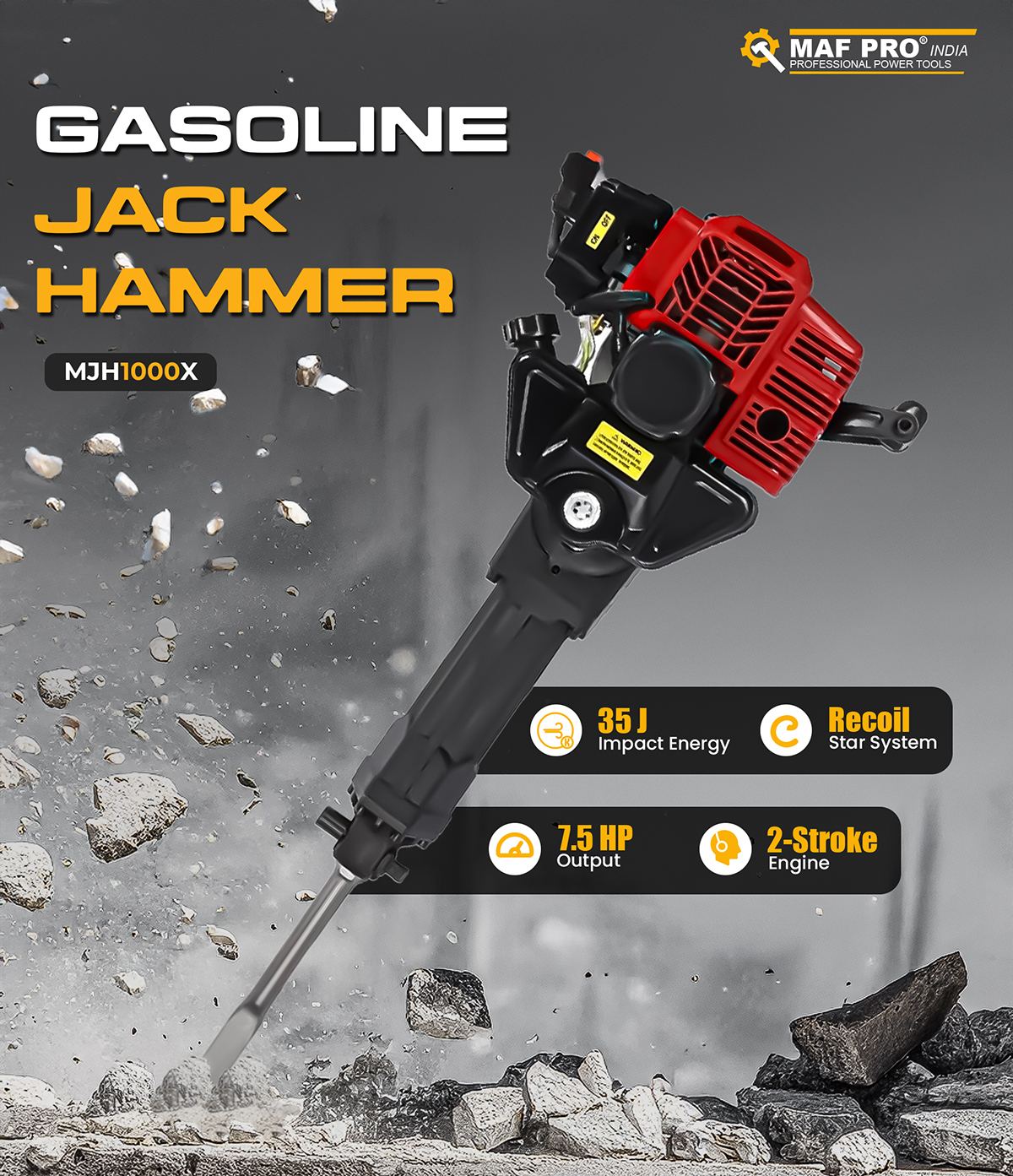 MAF PRO Gasoline Jack Hammer (MJH1000X) - photo 3
